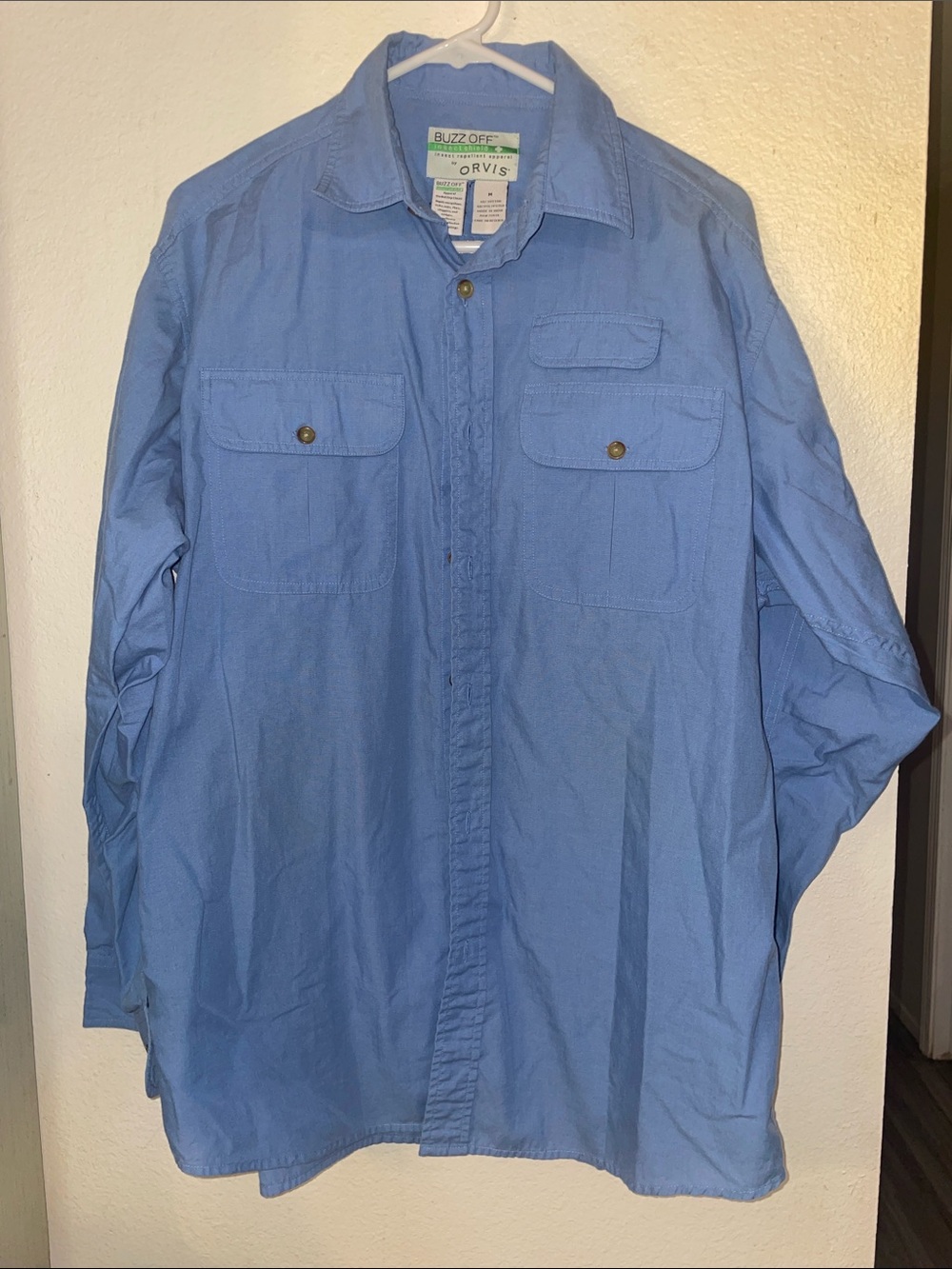 Orvis Buzz Off Button-Up Shirt - Light Blue
